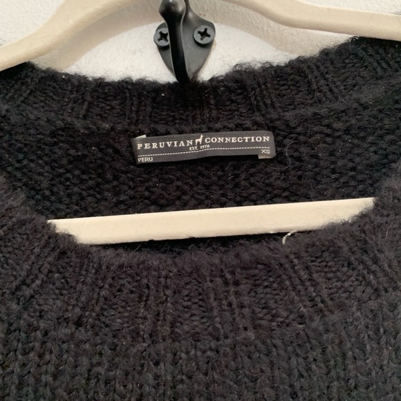 Peruvian connection alpaca and wool black sweater size XS - Picture 4 of 7